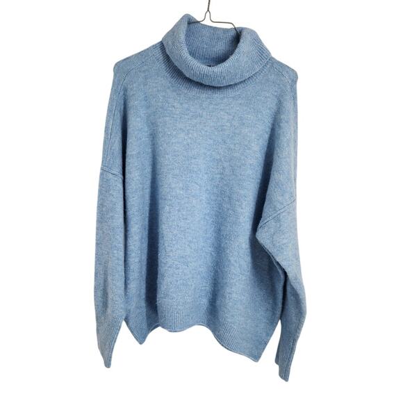 Vince Camuto Blue Mock Neck Sweater - Women's Size Large - Picture 1 of 4